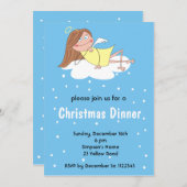 おもしろいな天使のクリスマスの招待状 招待状 (正面/裏面)