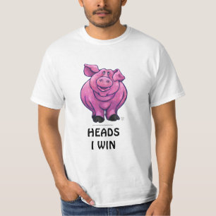 おもしろいな天地のブタのTシャツ Tシャツ