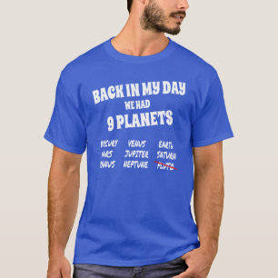 おもしろいな太陽系、9つの惑星 Tシャツ