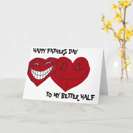 おもしろいな夫の父の日カード カード (黄色い花)