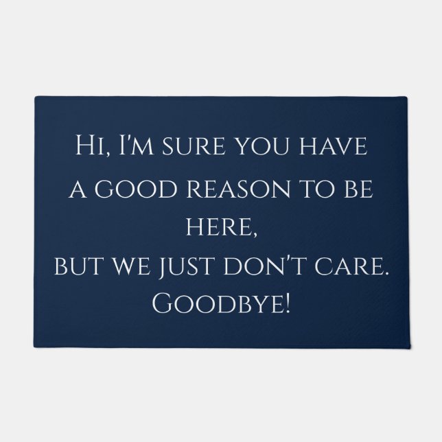 おもしろいな失礼な挨拶 ドアマット (正面)