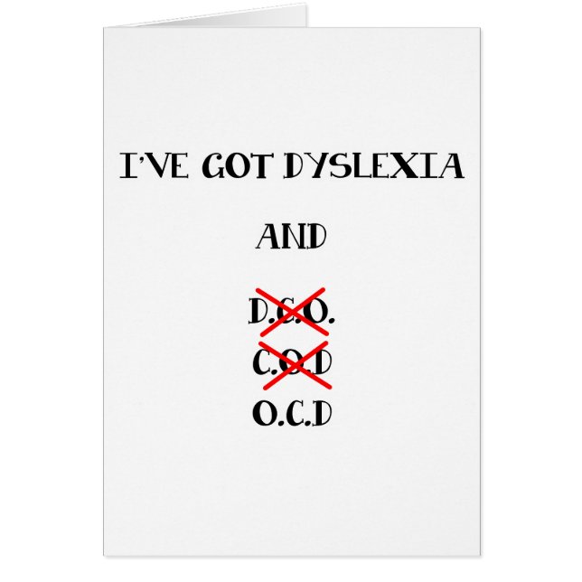 おもしろいな失読症/O.C.D. Design (正面)