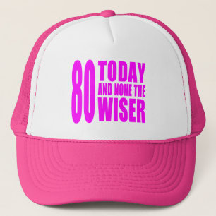 おもしろいな女の子の誕生日80今日およびどれもより賢いの キャップ