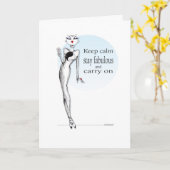 おもしろいな女性のバースデー・カードは、すてきにとどまり、それを組み立てます! カード (黄色い花)