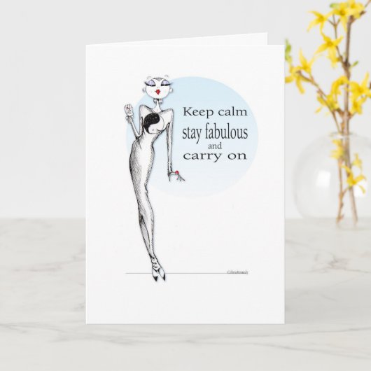 おもしろいな女性のバースデー・カードは、すてきにとどまり、それを組み立てます! カード (黄色い花)