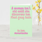 おもしろいな女性のバースデー・カード カード (黄色い花)