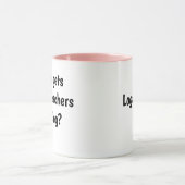 おもしろいな女性の数学の教師のマグのロガリズムの冗談のしゃれ マグカップ (中央)