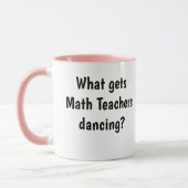 おもしろいな女性の数学の教師のマグのロガリズムの冗談のしゃれ マグカップ (左)