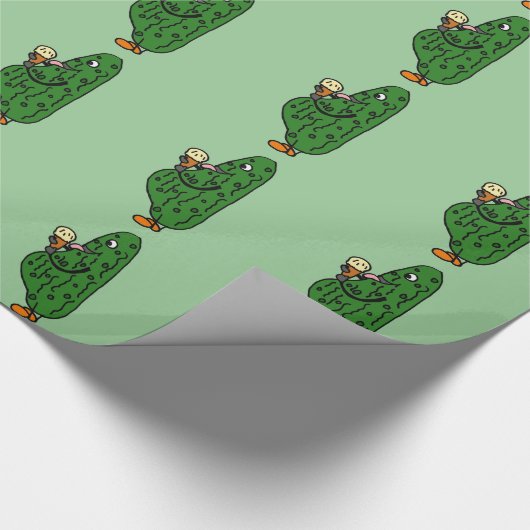 おもしろいな妊娠したピクルスGiftwrap ラッピングペーパー (角)