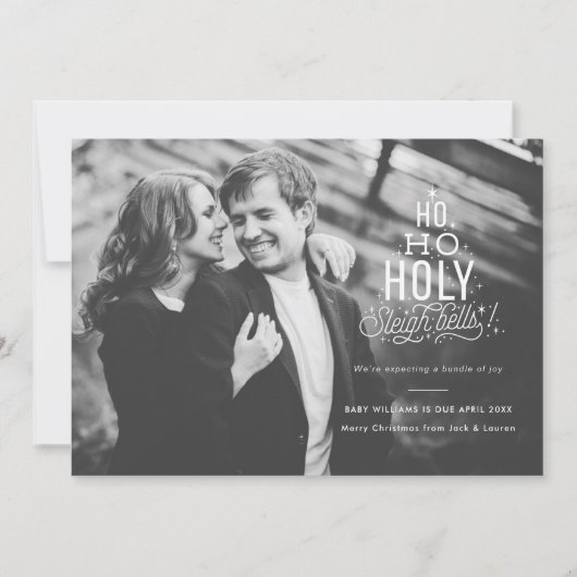 おもしろいな妊娠の発表の休日カード カード (正面)