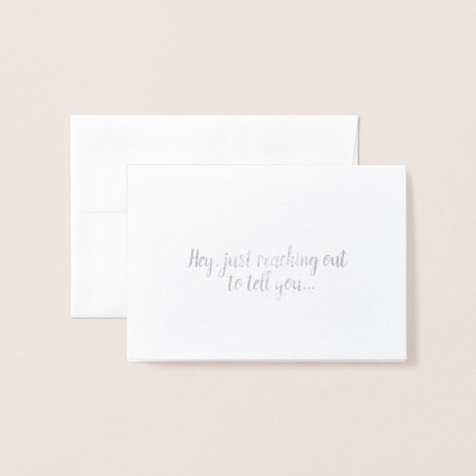 おもしろいな妊娠の発表小型ホイルカード 箔カード (封筒付き正面)