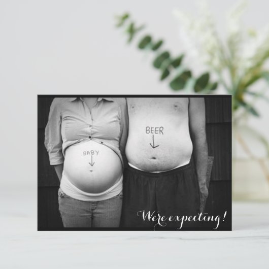 おもしろいな妊娠の発表 案内状 (スタンド正面)