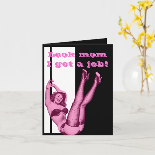 おもしろいな娘の母の日 カード (黄色い花)