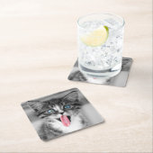 おもしろいな子ネコ スクエアペーパーコースター (インサイチュ)