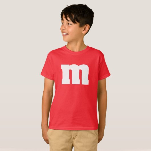 おもしろいな子供MおよびMキャンデーのワイシャツ Tシャツ (正面フル)