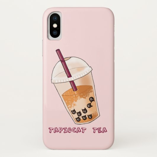 おもしろいな子猫猫の泡茶しゃれ| Tapiocatの茶 Case-Mate iPhoneケース (裏面)