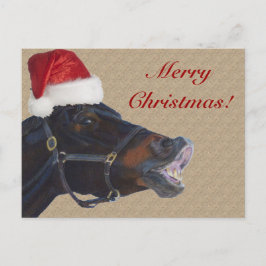 おもしろいな子馬のメリークリスマス シーズンポストカード