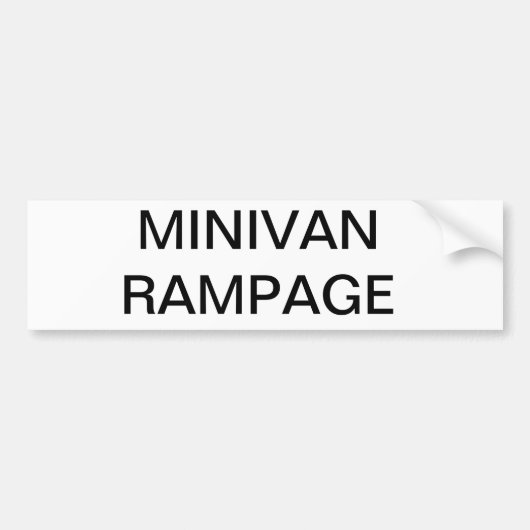 おもしろいな家族のミニバンのbumberのステッカー バンパーステッカー (正面)