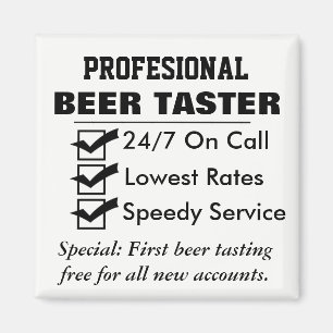 おもしろいな専門ビールテースター マグネット