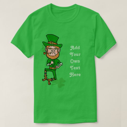 おもしろいな小妖精のSt patricks dayのパーソナライズな文字 Tシャツ (デザイン正面)