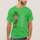 おもしろいな小妖精のSt patricks dayのパーソナライズな文字 Tシャツ (正面)
