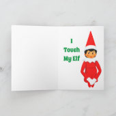 おもしろいな小妖精や小人のクリスマスカード カード (内部)