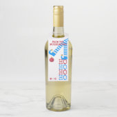 おもしろいな小妖精や小人の足のHo Ho Hoクリスマスのワイン ボトルネックタグ (ボトル)