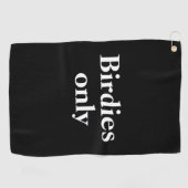 おもしろいな小鳥の白黒のゴルフタオルだけ ゴルフタオル (横)