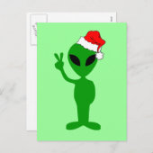 おもしろいな平和エイリアンサンタ シーズンポストカード (正面/裏面)