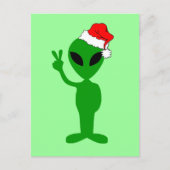 おもしろいな平和エイリアンサンタ シーズンポストカード (正面)