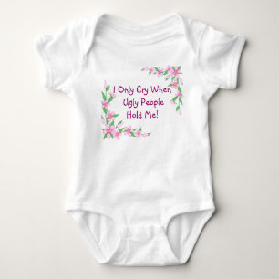 おもしろいな幼児Onsie/Tシャツの花 ベビーボディスーツ