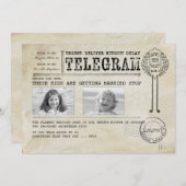 おもしろいな幼年期の写真|の保存日付の電報 セーブザデート (正面/裏面)