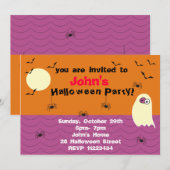 おもしろいな幽霊のハローウィンパーティの招待状 招待状 (正面/裏面)