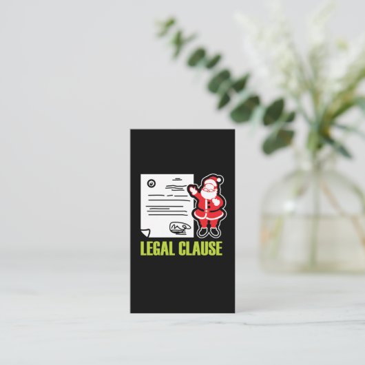 おもしろいな弁護士のギフト法的サンタクロース 名刺 (スタンド正面)