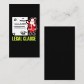 おもしろいな弁護士のギフト法的サンタクロース 名刺 (正面/裏面)