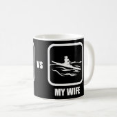おもしろいな引用文あなたの妻私の妻-夫のためのギフト コーヒーマグカップ (正面右)