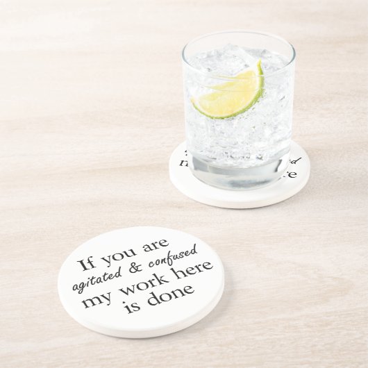 おもしろいな引用文のギフトのユニークなコースターのギフトのアイディア コースター (側面)