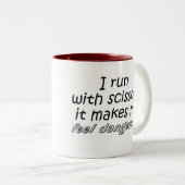 おもしろいな引用文のコーヒーカップのユニークなギフトのアイディアのギフト ツートーンマグカップ (正面右)