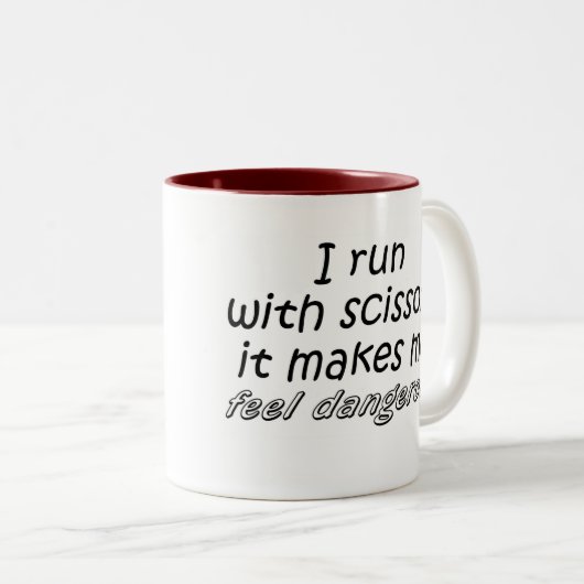 おもしろいな引用文のコーヒーカップのユニークなギフトのアイディアのギフト ツートーンマグカップ (正面右)