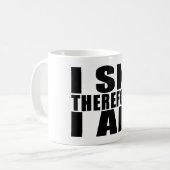 おもしろいな引用文のスキーヤー: 従って私は私ありますスキーをします コーヒーマグカップ (正面左)