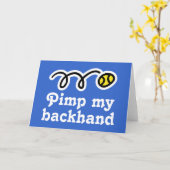 おもしろいな引用文のテニスの挨拶状 カード (黄色い花)