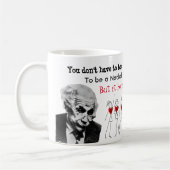 おもしろいな引用文のネットボールプレーヤーの位置 コーヒーマグカップ (左)