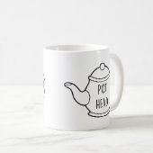 おもしろいな引用文のポットの頭部のマグ コーヒーマグカップ (正面右)