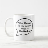 おもしろいな引用文の園芸テーマのマグ コーヒーマグカップ (左)