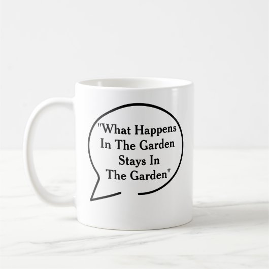 おもしろいな引用文の園芸テーマのマグ コーヒーマグカップ (左)