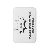 おもしろいな引用文の子供はあなたのタオルのカスタム色を切ります バスマット (正面縦)