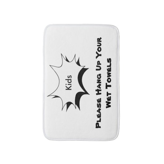 おもしろいな引用文の子供はあなたのタオルのカスタム色を切ります バスマット (正面縦)