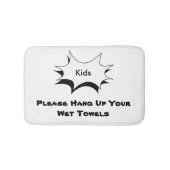おもしろいな引用文の子供はあなたのタオルのカスタム色を切ります バスマット (正面)