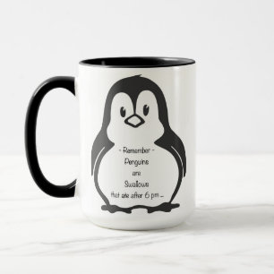おもしろいな引用文の減量のペンギンのマグ マグカップ
