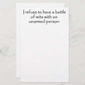 おもしろいな引用文の静止したギフトの誕生日プレゼントのアイディア 便箋 (正面/裏面)